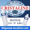 PALETTE EAU CRISTALINE 72 PACK DE 24 BOUTEILLES DE 50CL