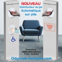 LOCATION BORNE DESINFECTION de GEL HYDROALCOOLIQUE AUTOMATIQUE ET DESIGN ACCUEIL